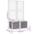 vidaXL Záhradný kvetináč s mriežkou biely 80x40x136 cm PP