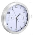 vidaXL Nástenné hodiny s pohonom Quartz, vlhkomer+ teplomer,biele 30cm
