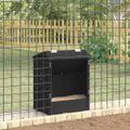 vidaXL Kŕmidlo pre králiky Čierna 33,5 x 25,5 x 45,5 cm 3 kg