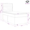 vidaXL Posteľ boxspring s matracom Tmavosivá 80 x 200 cm Látka