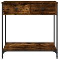 vidaXL Konzolový stolík dymový dub 75 x 34,5 x 75 cm kompozitné drevo