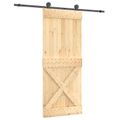 vidaXL Posuvné dvere Prírodná a čierna 85 x 210 cm