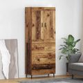 vidaXL Highboard 2 ks Staré drevo 69,5 x 34 x 180 cm Kompozitné drevo