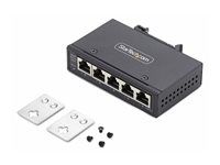 IP30 - TAA - Prepínač - neriadený - 5 x 10/100/1000Base-T - možno montovať na konzolu DIN, na pripevnenie na stenu - DC - kompatibilný s TAA