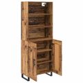 vidaXL Highboard 2 ks Staré drevo 69,5 x 34 x 180 cm