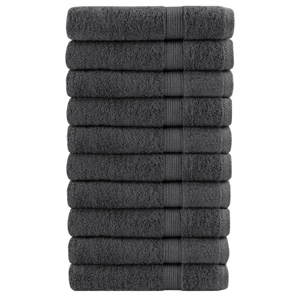vidaXL Prémiové uteráky do sauny SOLUND 10ks antracit 80x200cm 600g/m2
