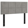 vidaXL Čelo postele bledosivé 100x5x78/88 cm zamat