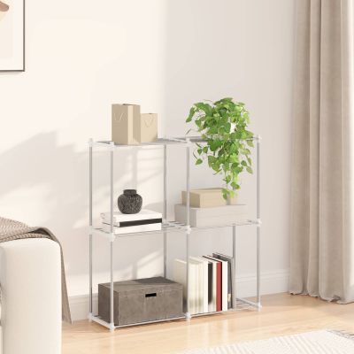 vidaXL Trubková polica s úložiskom Biela 86 x 27 x 90 cm Hliník