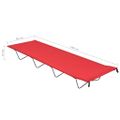 vidaXL Kempingové ležadlá 2ks 180x60x19cm, látka oxford, oceľ, červené