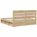 vidaXL Rám postele Sonoma 200 x 200 cm Masívne borovicové drevo