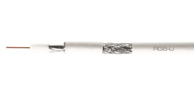 Koaxiálny kábel CONO-TECH RG6U 1,02mm CCS/AL, PVC, 6,8mm, 100m, fólia Koaxiálny kábel CONO-TECH RG6U 1,02 mm CCS/AL, PVC, 6,8mm, 100m, fólia