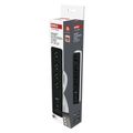 GoSmart predlžovací kábel 2 m / 4 zásuvky / s vyp. / s USB / biely-čierny / PVC / 1,5 mm2