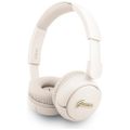 Guess bezdrôtové slúchadlá BT HEADPHONES SCRIPT METAL LOGO béžová