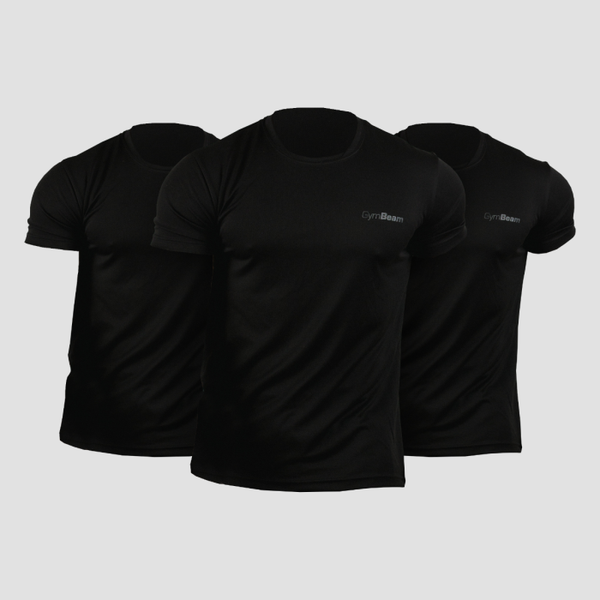 Tričko TRN 3Pack Black - GymBeam, veľkosť L - 3pack