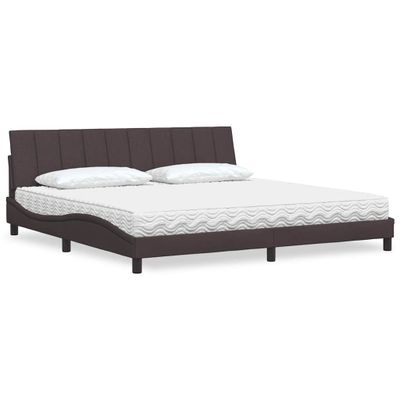 vidaXL Posteľ s matracom Hanko tmavohnedá 200x200 cm látka