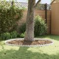 vidaXL Obrubník trávnika 10 ks 103 x 15 cm Oceľ Biela