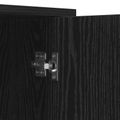 vidaXL Servírovacia skriňa Čierny dub 70 x 30 x 80 cm Kompozitné drevo
