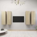 vidaXL TV skrinky 4 ks, dub sonoma 30,5x30x110 cm, kompozitné drevo