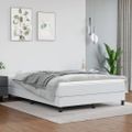 vidaXL Matrac s taštičkovými pružinami stredná tvrdosť biely 140x190x20 cm umelá koža