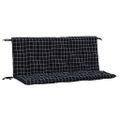vidaXL Podložky na záhradnú lavičku2 ks čierne kocky 120x50x7 cm látka