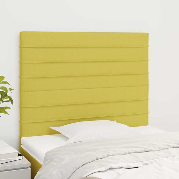 vidaXL Čelo postele zelené 80x5x118/128 cm látkové