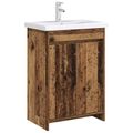 vidaXL Skriňa pod umývadlo do kúpeľne Staré drevo 56 x 37,5 x 81 cm