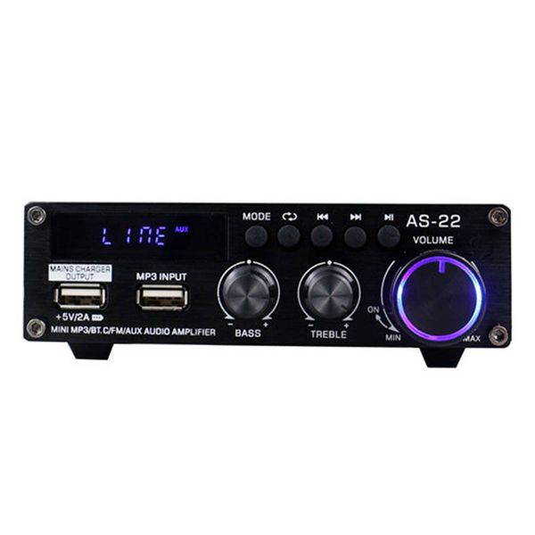 Zvukový zosilňovač Blitzwolf AS-22, 45 W, Bluetooth 5.0, USB + diaľkové ovládanie (čierny)