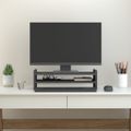 vidaXL Stojan na monitor sivý 50x27x15 cm masívna borovica