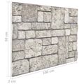 vidaXL Nástenné panely 10 ks 100 x 50 cm Sivá EPS pena