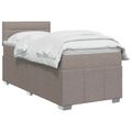 vidaXL Posteľ boxspring s matracom Sivohnedá 90 x 190 cm Látka