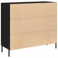 vidaXL Servírovacia skriňa Čierny dub 90 x 34 x 80 cm Kompozitné drevo