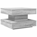 VidaXL Konferenčný stolík otočný o 360stupňov sivý sonoma 50x50x34,5cm