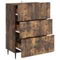 vidaXL Zásuvkový kabinet 66 x 34,5 x 92 cm Kompozitné drevo Dymový dub