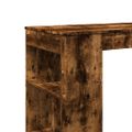 vidaXL Barový stôl s policami dymový dub 102x50x103,5 cm kompoz. drevo