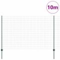 vidaXL Euro oplotenie s pilierom 10 x 1,6 m PVC potiahnutá oceľ Zelená