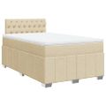 vidaXL Boxspring posteľ s matracom krémová 120x190 cm látka
