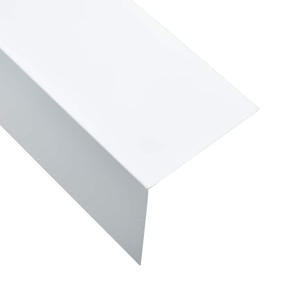 vidaXL Lišty v tvare L 90° 5 ks, hliník, biele 170 cm, 100x100 mm