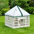 vidaXL 4 panelový psí výbeh s strechou 60 x 60 x 82 cm Plast Biela