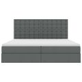 vidaXL Postel s úložným prostorem a matrací Tmavo šedá 200 x 200 cm