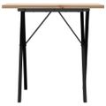 vidaXL Jedálenský stolík v tvare X 80x50x75,5 cm borovica a oceľ