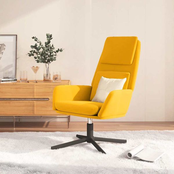 vidaXL Relaxačné kreslo horčicovo-žlté zamatové