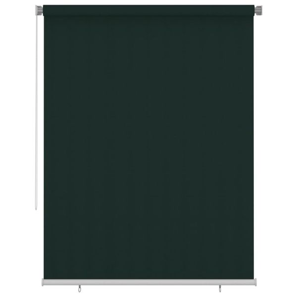 vidaXL Vonkajšia zatemňovacia roleta 180x230 cm tmavozelená HDPE