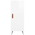vidaXL Vysoká skrinka biela 34,5x34x180 cm spracované drevo