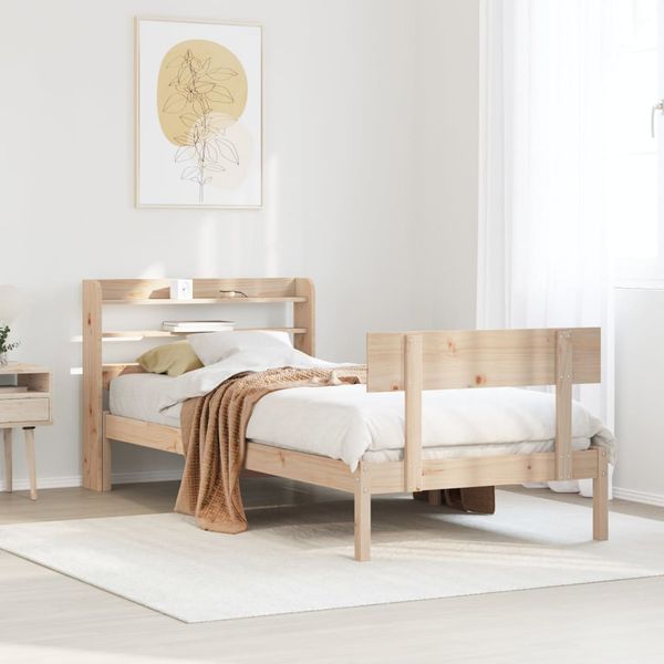 vidaXL Posteľ bez matraca 90x200 cm masívna borovica