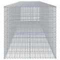 vidaXL Gabiónový kôš s krytom 650x100x100 cm pozinkované železo