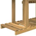 vidaXL Stojan na rastliny Biela 123 x 25 x 114,5 cm