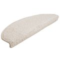 vidaXL Schodové rohože 10 ks 65x21x4 cm biele polkruhové veľké