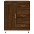 vidaXL Vysoká skrinka hnedý dub 69,5x34x180 cm spracované drevo