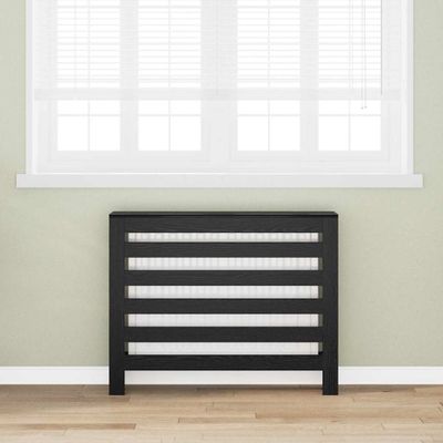vidaXL Kryt radiátora Čierny dub 104 x 20 x 82 cm Kompozitné drevo