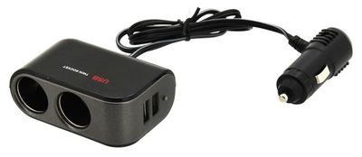 Rozdvojka Compass 07422 12/24V + 2x USB 2100mA do autozapalovača